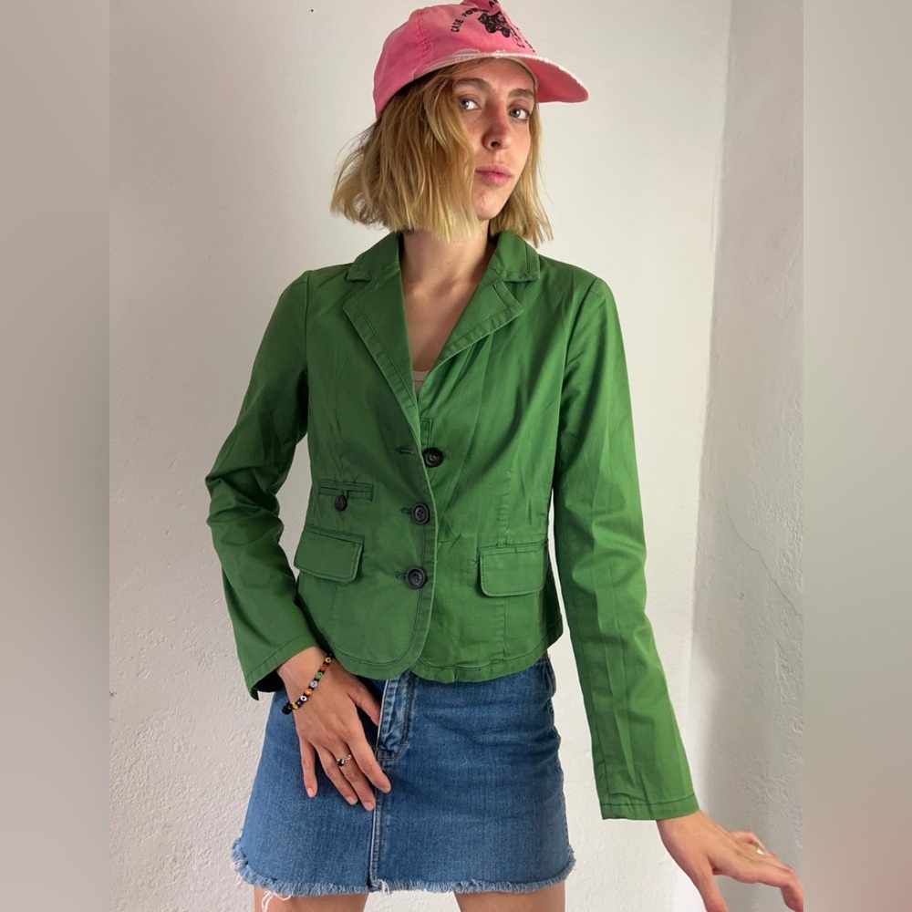 NWT Anthro Daughters of the Liberation Green Jacket Size 4